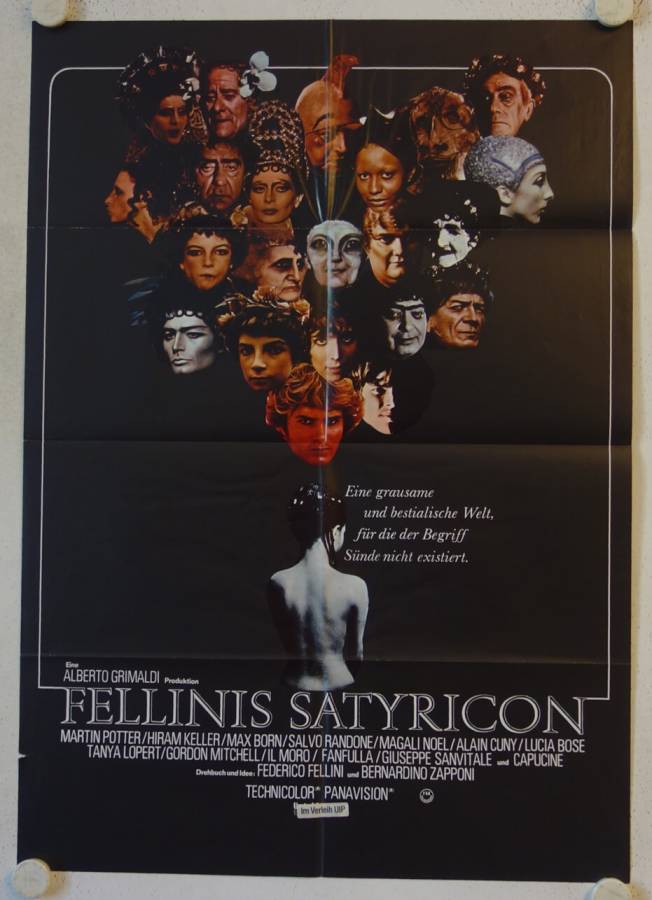 Fellinis Satyricon originales deutsches Filmplakat